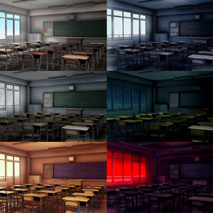 無料背景素材_学校教室001