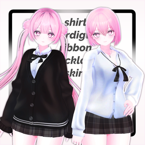 【セレスティア】Cardigun and Shirts outfit