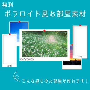 【無料】ポラロイド・写真風ココフォリア素材