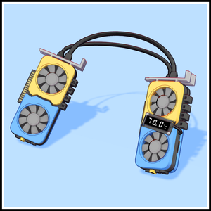 グラボ首掛け扇風機 (GPU NeckHanging Fan)