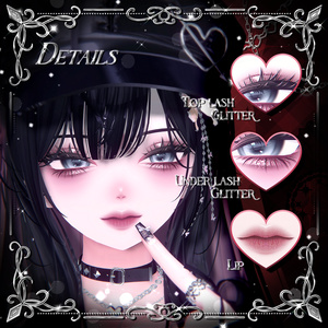 【 2アバター対応 】 Ballet Gothic Make-up Texture [PSD] 缩略图 2