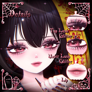 【 2アバター対応 】 Abyss Ghost Make-up Texture [PSD] 缩略图 3