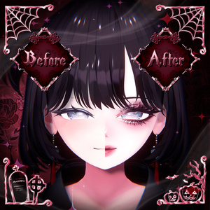 【 2アバター対応 】 Abyss Ghost Make-up Texture [PSD] 缩略图 14