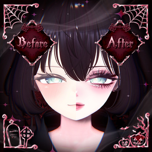 【 2アバター対応 】 Abyss Ghost Make-up Texture [PSD] 缩略图 15