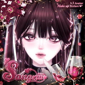 【 3アバター対応 】 Sangria Make-up Texture [PSD]