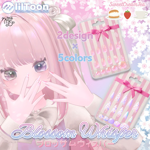 【MDollnail用マテリアル】🌸BlossomWhisper-2柄×各5カラー-