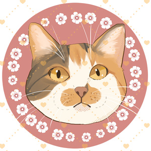 猫のアイコン(三毛猫)