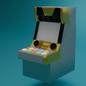 （FBX）（blendファイル）例の音ゲー筐体