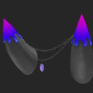 Drip Horns with Gemstone