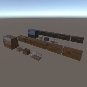 【VRChat想定】Cafe Showcase&counter(16点) 缩略图 8