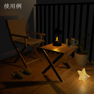 【VRChat想定】夜のベランダセット 缩略图 3