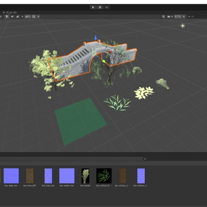 [Unity対応] 3D地形モデル 川と橋 缩略图 4