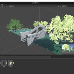 [Unity対応] 3D地形モデル 川と橋 缩略图 3