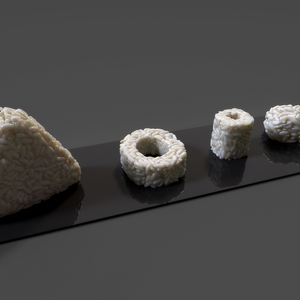 【３D素材】おにぎり、お米、酢飯制覇セット