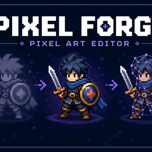 Pixel Forge β｜画像ドット化・GIFアニメ・メッシュ変形対応のドット絵エディター