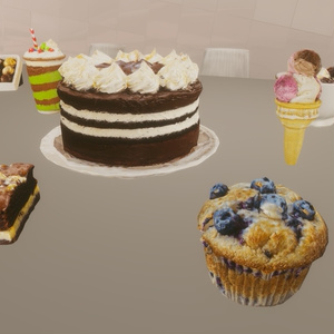 【VRChat想定】Low-Poly Sweet Treats packロー ポリ 砂漠 パック 缩略图 4