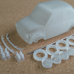1/24 FIAT500 3Dプリンター出力未塗装モデル