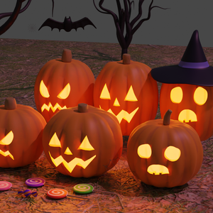 【3Dモデル】ハロウィーンセット