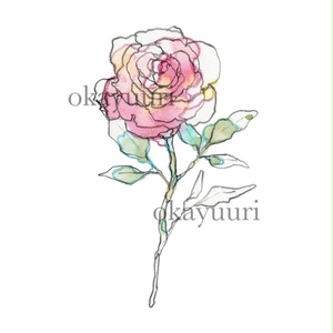 【カット】赤バラ1輪