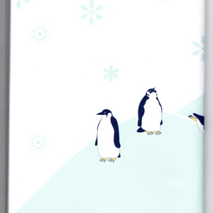 3月始まり 2023年 皇帝ペンギン スケジュール手帳 イラストカバー2枚 栞付き B6 全64ページ 雪 4月始まり