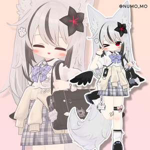 🐱しろねこJK制服 + Eye Texture セット [HikaRyumii・Mamefriends・Nemesis 対応] 缩略图 10