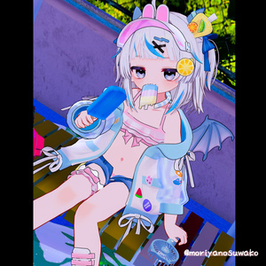 🐰うさサマーみずぎ [Hikarun Ryumii・Mamefriends] 缩略图 3