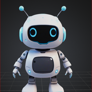 かわいい仲間の魅力的なボット 3DモデルVRCHAT