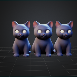 Chonky Cat Trio VRChatアバター  kawaii  3Dモデル