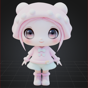 VRChat用のかわいい小柄な3Dモデル「Mochi Girl」