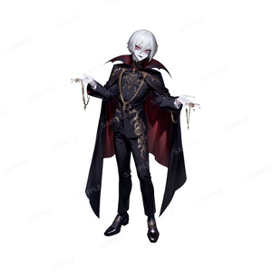 【ダークファンタジー】深紅の夜に輝く_ヴァンパイア貴族_立ち絵