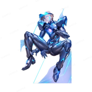 【サイバーパンク】電光サイバー戦士_メカファイター_立ち絵