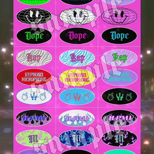 "Rebellious" glitter sticker