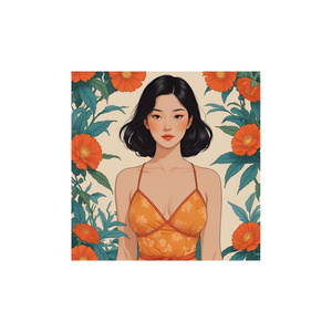 季節と花のレトロイラスト　20枚セット　2