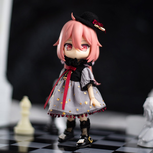 オビツ11サイズ　コートセット➕花束　ピンク オビツ11 サイバーパンク風セット ピンク ドール服 ねんどろいど