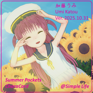  【Updated 2025.10.31 / 更新版】【コイカツ / Koikatsu】Character Card キャラクターカード---サマポケ---加藤 うみ （Katou Umi）