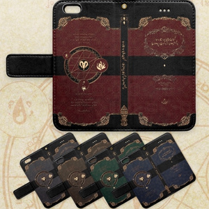 【iphone/6/6s】黒魔術書風 手帳型ケース
