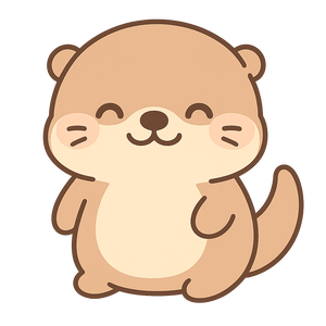 【通常版】かわいいカワウソのオリジナルキャラクター素材（商用利用可）