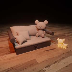 くまちゃんソファ-VRChatモデル-