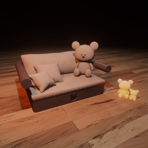 Kuma-chan sofa - VRChat model