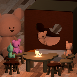 くまちゃんハウスセット[VRChat想定]