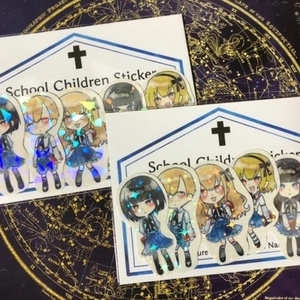 【フレークシールセット】School Children Sticker