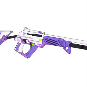 【ブルアカ】乙花 スミレ 銃器 3Dモデル (CLIP STUDIO用)