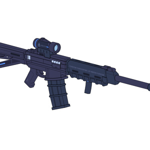 【ブルアカ】錠前 サオリ 銃器 3Dモデル (CLIP STUDIO用)