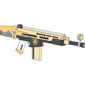 【ブルアカ】円堂 シミコ 銃器 3Dモデル (CLIP STUDIO用)