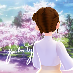 [VRoid] French Braid Space Buns Hair Preset