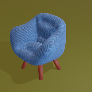 Unity＆Roblox対応！「3Dモデル」おしゃれなデニム風ソファ