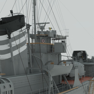 駆逐艦菊月3Dモデル