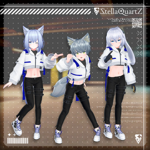【アバター向け衣装3Dモデル】BRISK Street Style -ブリスクストリートスタイル-【スキニーパンツ＆パーカー】 缩略图 22