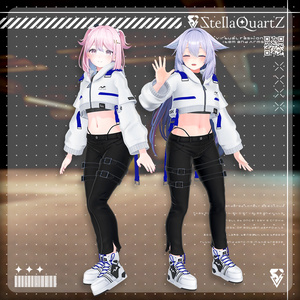 【アバター向け衣装3Dモデル】BRISK Street Style -ブリスクストリートスタイル-【スキニーパンツ＆パーカー】 缩略图 10