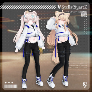 【アバター向け衣装3Dモデル】BRISK Street Style -ブリスクストリートスタイル-【スキニーパンツ＆パーカー】 缩略图 21